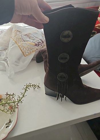 Diğer Kahverengi Püsküllü Süet Kadın Bot