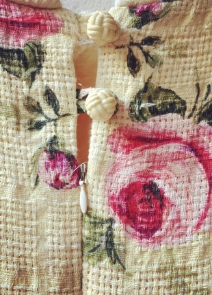 Vintage Love Sarı Çiçekli Vintage Elbise