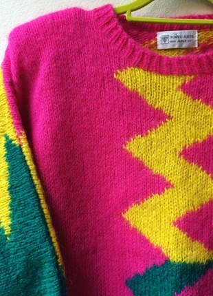 Vintage Love Pembe Kışlık Vintage Kazak