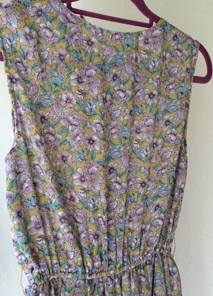 m Beden Cicek Desenli Vintage Elbise