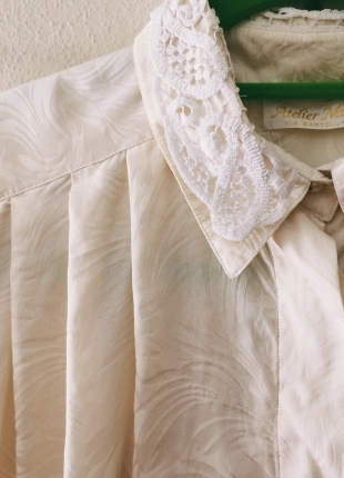 Vintage Love vintage krem rengi gömlek