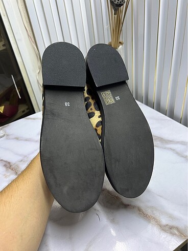38 Beden çeşitli Renk Leopar hakiki deri loafer