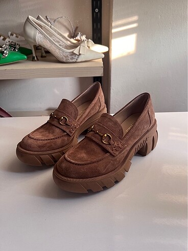 Taba loafer hakiki deri