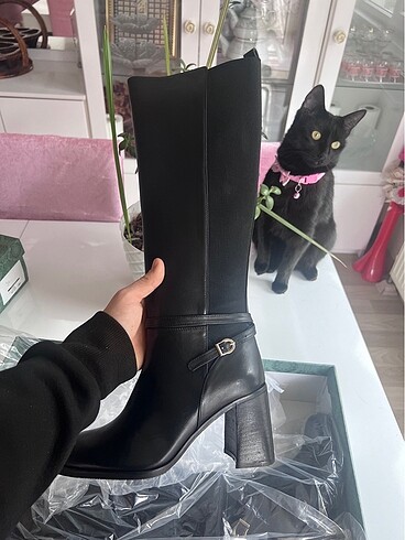 Elle Siyah deri çizme sıfır ürün hakiki deridir