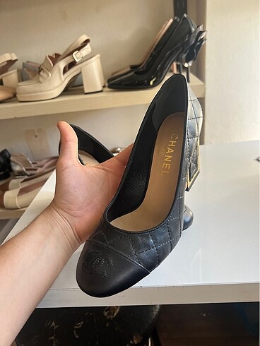 37 Beden siyah Renk Siyah Chanel hakiki deri ayakkabı