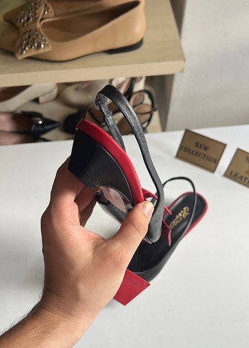 37 Beden Kırmızı Fiyonklu Stiletto Topuklu Kadın Ayakkabı