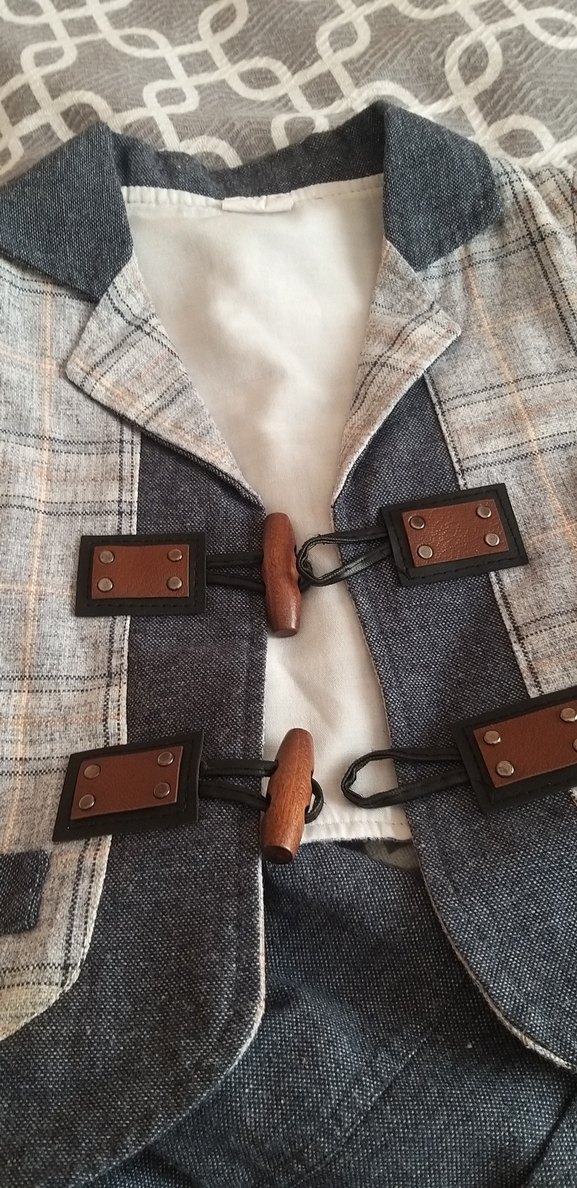 Gri  Çocuk Yelekli Takım - Görsel 2