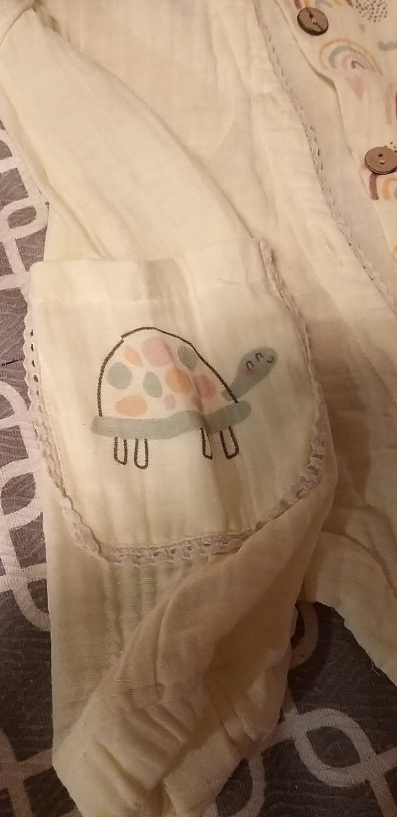 Pastel Renkli Bebek Müslin Şort Tulum - Görsel 3