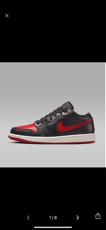Nike air jordan siyah kırmızı ayakkabı