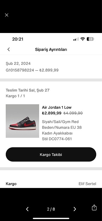 Nike Nike air jordan siyah kırmızı ayakkabı