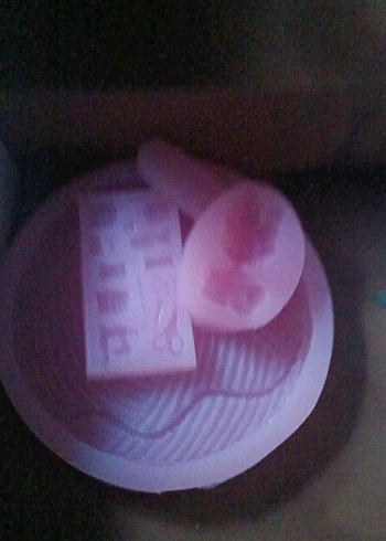 Pembe örgü Silikon Sabun Kalıbı set