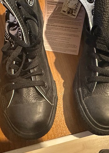 Converse özel seri Siyah Bağcıklı Rock Punk Kadın Spor Ayakkab - Görsel 3