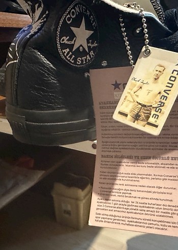 Converse özel seri Siyah Bağcıklı Rock Punk Kadın Spor Ayakkab - Görsel 2
