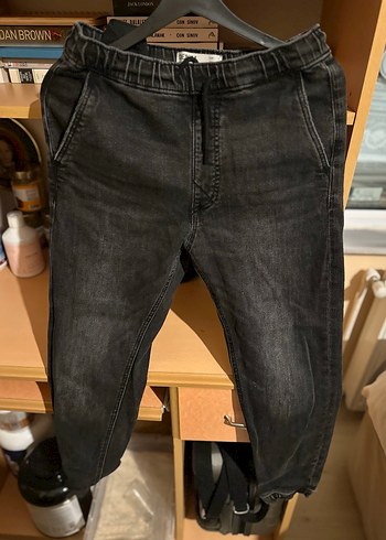 Erkek jogger Siyah Denim Pantolon - Görsel 6