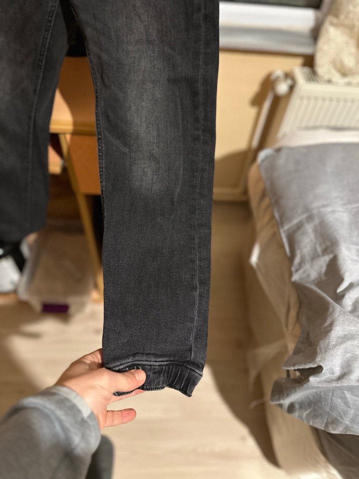 Erkek jogger Siyah Denim Pantolon - Görsel 5