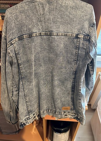 Pull bear Gri Düğmeli erkek Denim Ceket - Görsel 5