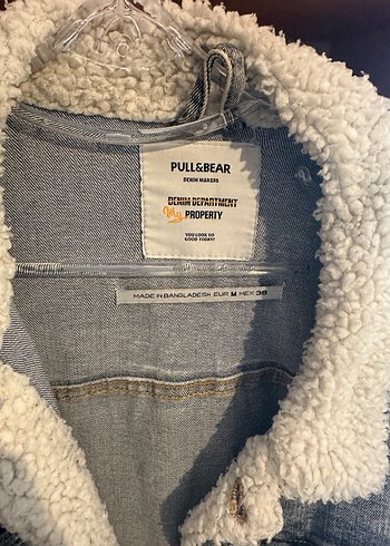 Pull bear Gri Düğmeli erkek Denim Ceket - Görsel 7