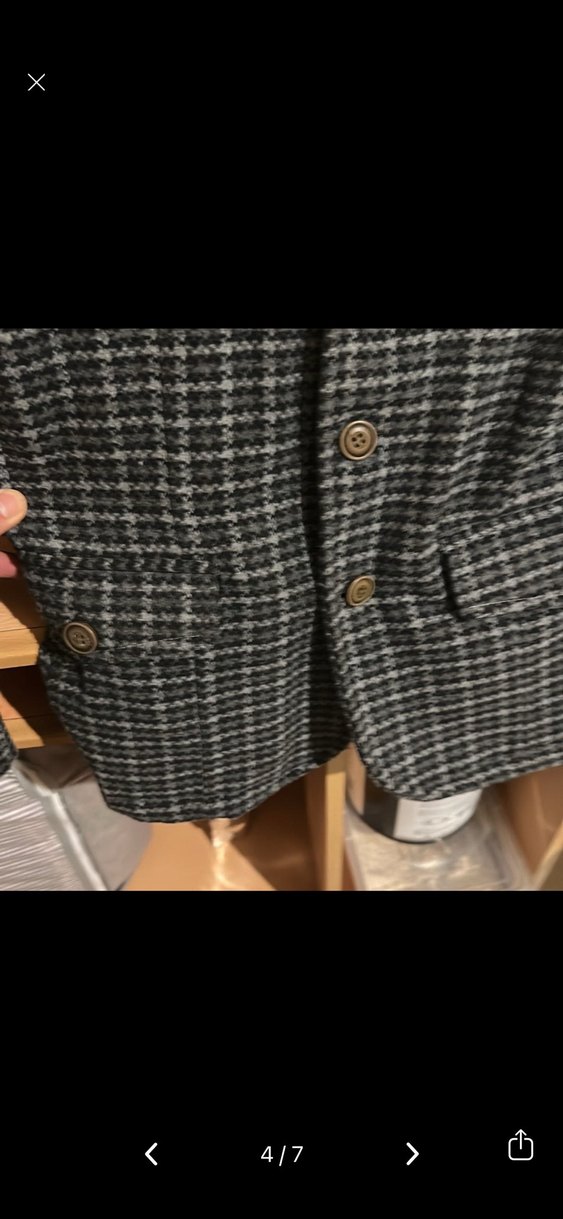 Catch ceket Düğmeli Gri Midi Erkek Yün Ceket - Görsel 3