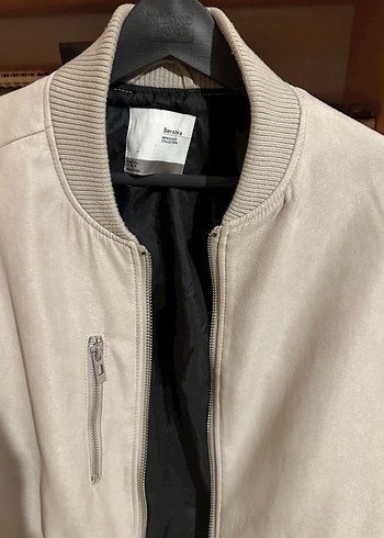 Bershka bej Süet Fermuarlı Erkek Ceket - Görsel 3