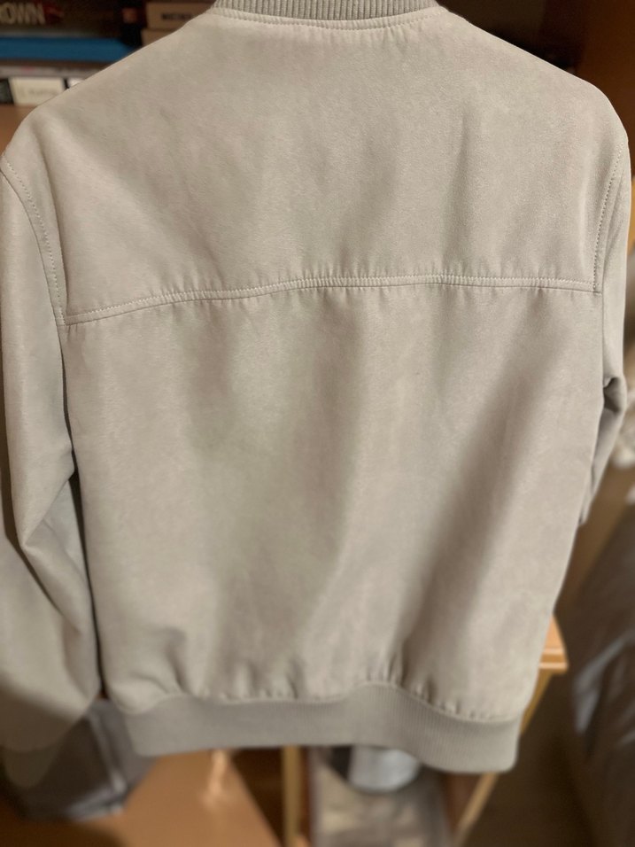 Bershka bej Süet Fermuarlı Erkek Ceket - Görsel 4