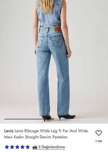 Kadın Gri Denim Düğmeli Bol Kesim Jean - Görsel 2