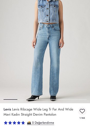 Kadın Gri Denim Düğmeli Bol Kesim Jean - Görsel 3