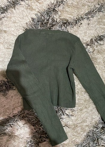 Gri Kadın Triko Uzun Kollu Kazak - Görsel 3