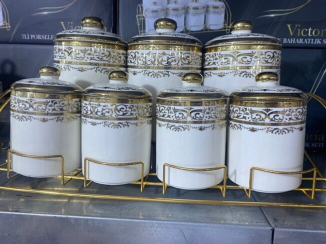 Porselen 7 li baharat seti
