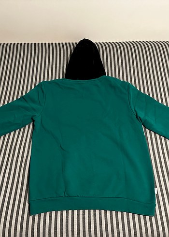 Koyu Yeşil Kapüşonlu Erkek Sweatshirt - Görsel 2