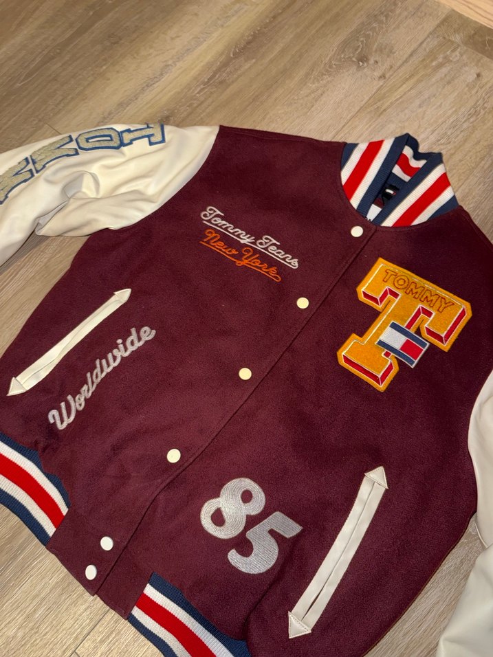 Bordo Tommy Jeans Bomber Ceket - Görsel 2