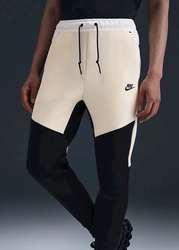 Nike Siyah Beyaz Tech fleece eşofman - Görsel 6