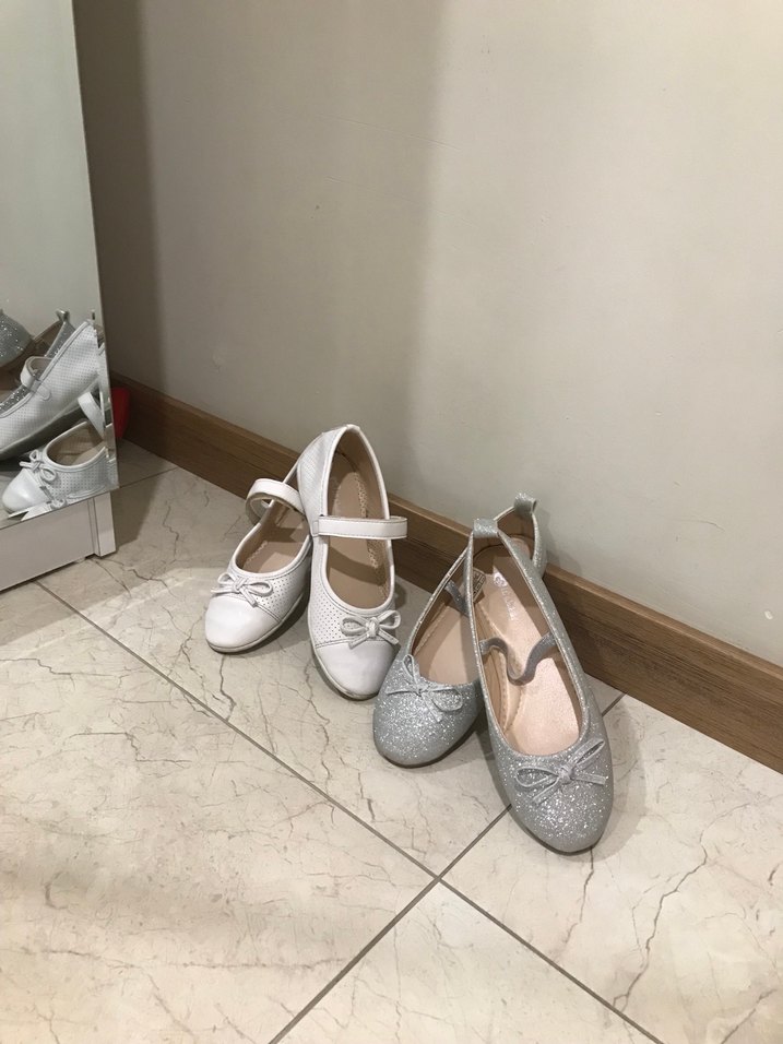 Kız Çocuk Beyaz Fiyonklu Babet - Görsel 2