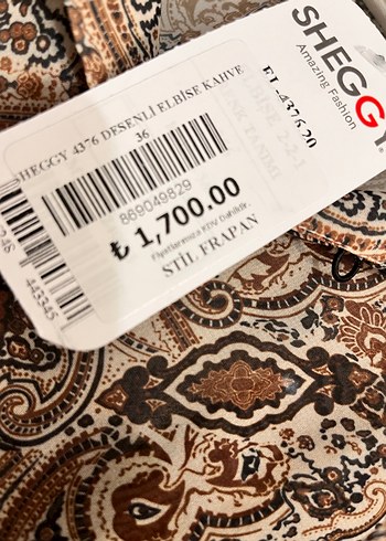 Bohem Yılan Desenli şifon Kadın Elbise - Görsel 5