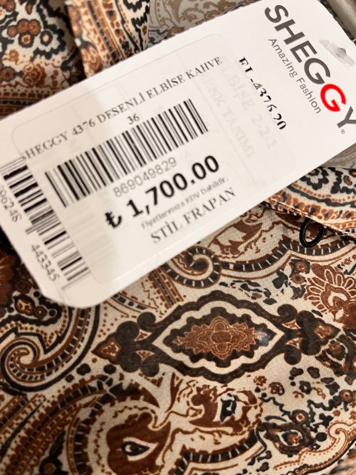 Bohem Yılan Desenli şifon Kadın Elbise - Görsel 5