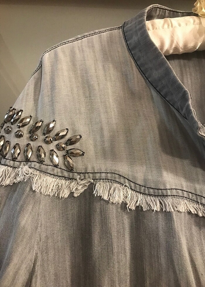 Ghisa markalı kot gömlek - Görsel 4