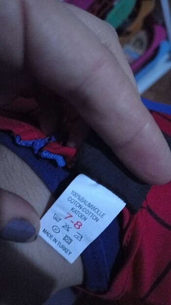 7 Yaş Beden mavi Renk Spider man kostüm