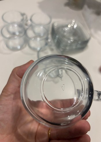 Şeffaf Cam Fincan ve Tabak Seti - Görsel 6