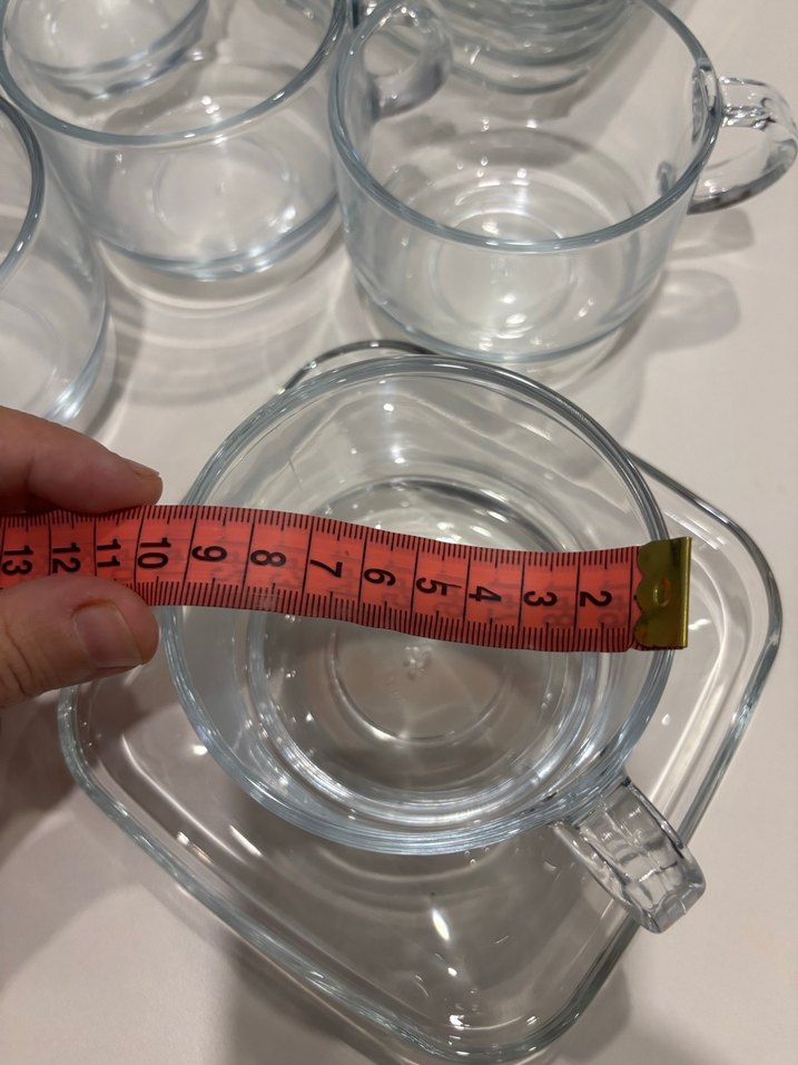 Şeffaf Cam Fincan ve Tabak Seti - Görsel 5