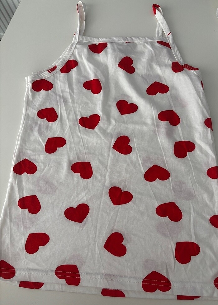 Askılı kalpli Gecelik - Görsel 3