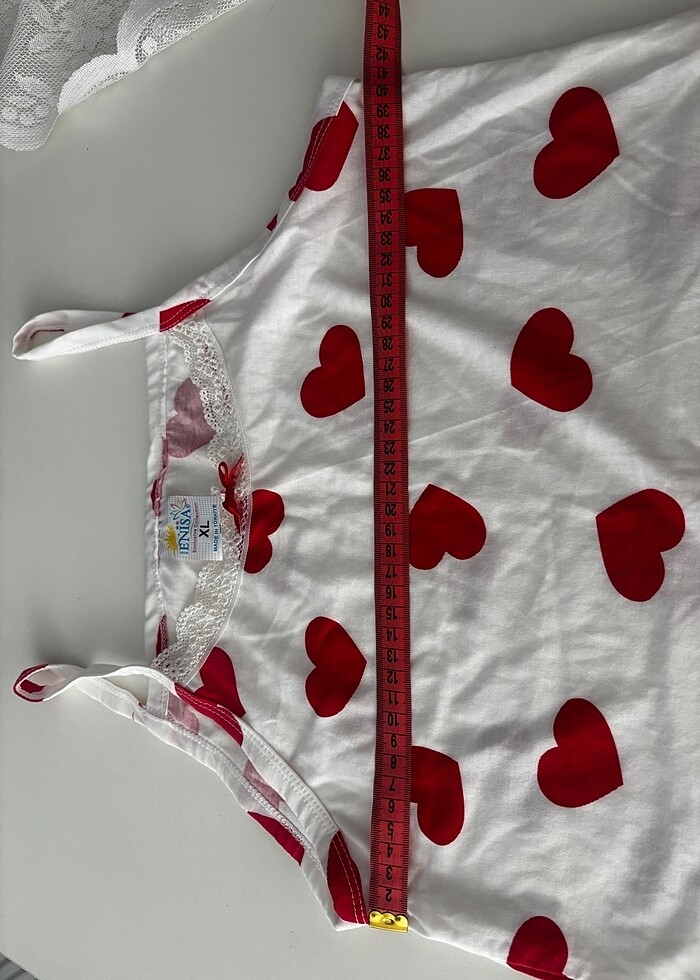 Askılı kalpli Gecelik - Görsel 2