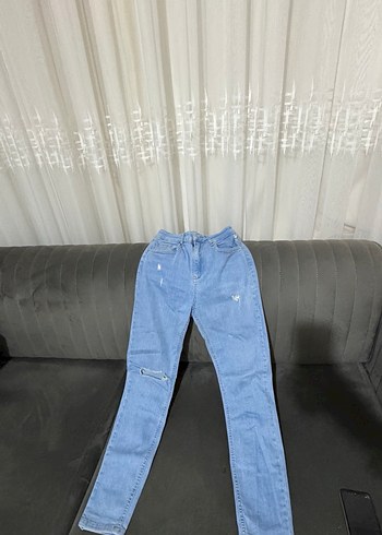 Kadın Fit Mavi Denim Midi Kot Pantolon