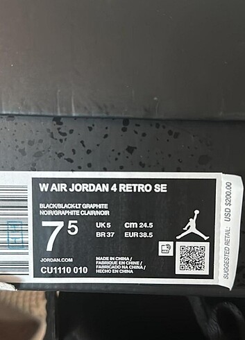 Nike W Air Jordan 4 Retro Se spor ayakkabı