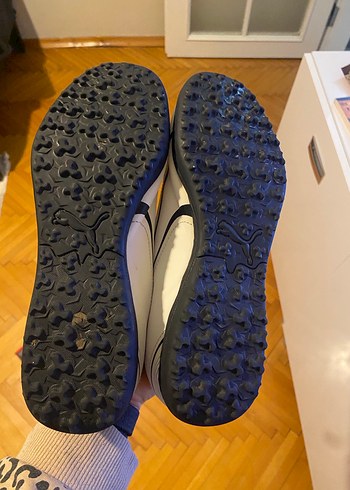 Beyaz Erkek Futbol Ayakkabısı Velcro Detaylı - Görsel 4