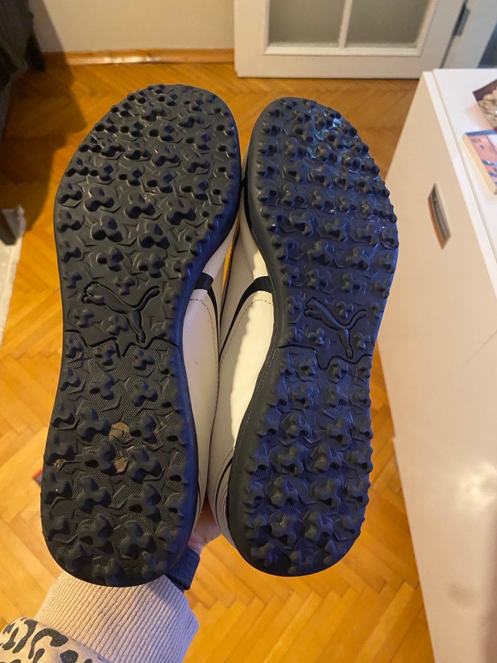 Beyaz Erkek Futbol Ayakkabısı Velcro Detaylı - Görsel 4