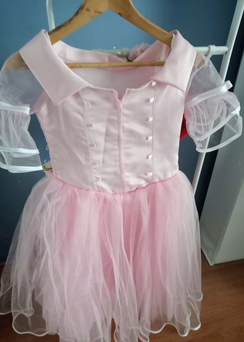 Pembe gece elbisesi, özel dikim 4 kat etek - Görsel 12