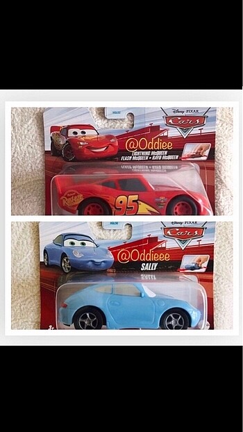 Pixar Disney Cars Sally ve Mcqueen ikili set