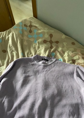 Gri Kadın Örgü Keten Uzun Kollu Kazak - Görsel 2