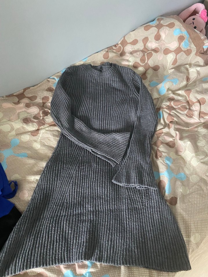 Kadın Gri Uzun Kollu Boğazlı Triko Kazak - Görsel 2