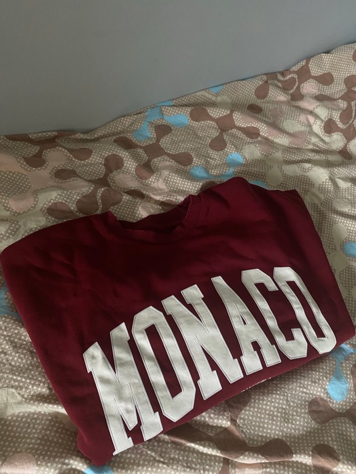 Bordo Baskılı Kadın Sweatshirt - Görsel 2