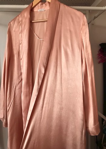 Oysho Pudra Saten Kadın Sabahlık - Görsel 7